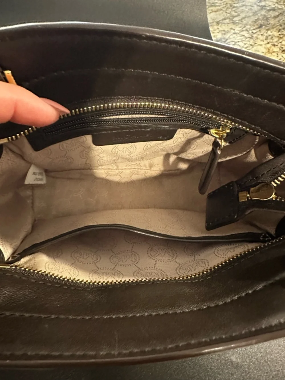 Michael Kors Hamilton Traveler crossbody bag w/Calf Hair and Leather - Picture 8 of 13
